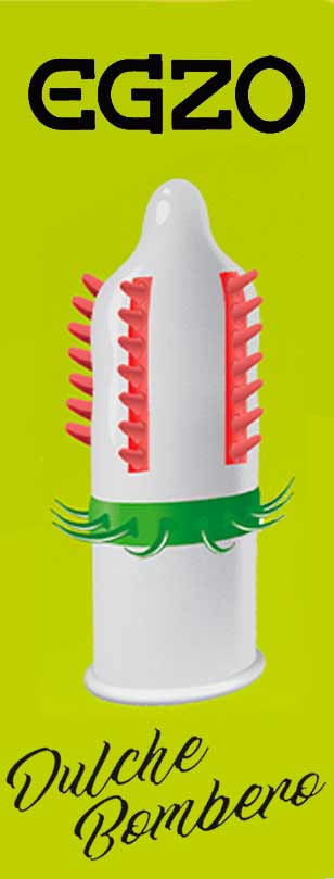 Чёрная глянцевая коробка EGZO Dulce Bombero с красным огненным дизайном, 4 упаковки по 1 шт