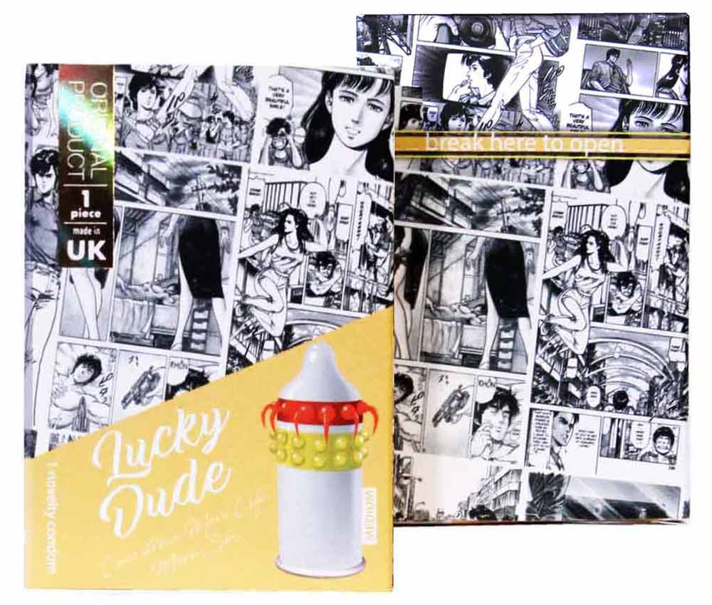 Чёрная упаковка EGZO Lucky Dude с усиками, надпись белым шрифтом, 4 упаковки