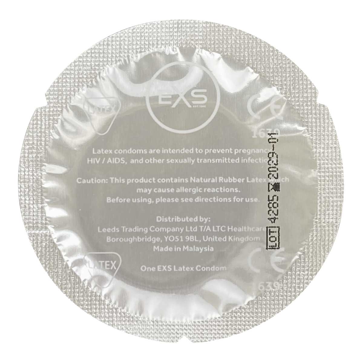 Жовта кругла упаковка EXS Smile з чорним написом та смайлом, 1 презерватив