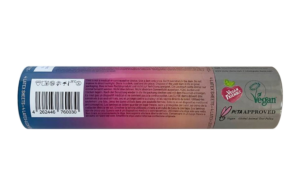 Латексні серветки (Oral Dams) GLYDE Black Cola 4 шт - 6