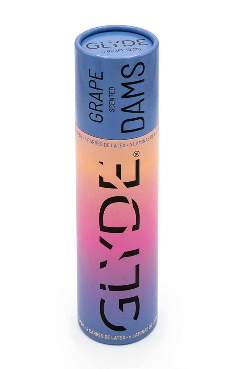 Латексные салфетки Oral Dams GLYDE Grape 4шт - 9