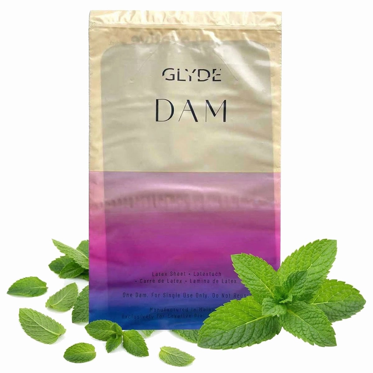 Латексные салфетки Oral Dams GLYDE Green Mint 4шт - 6