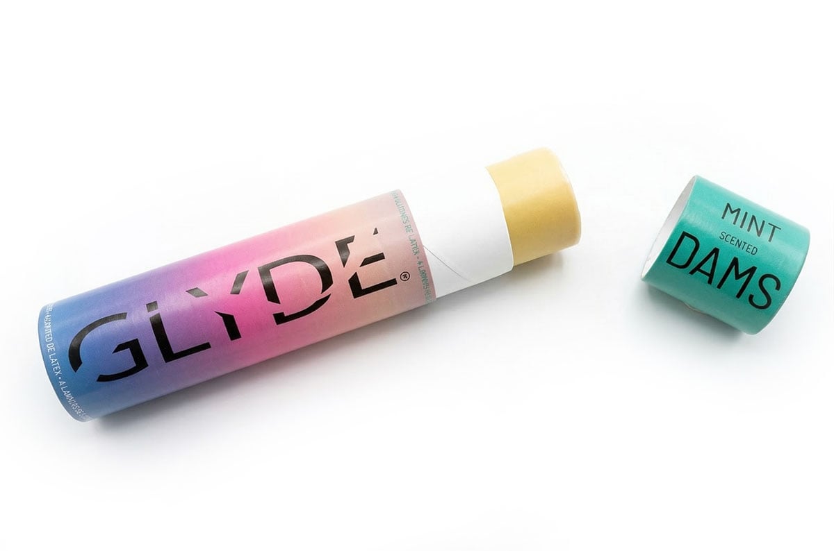 Латексные салфетки Oral Dams GLYDE Green Mint 4шт - 8