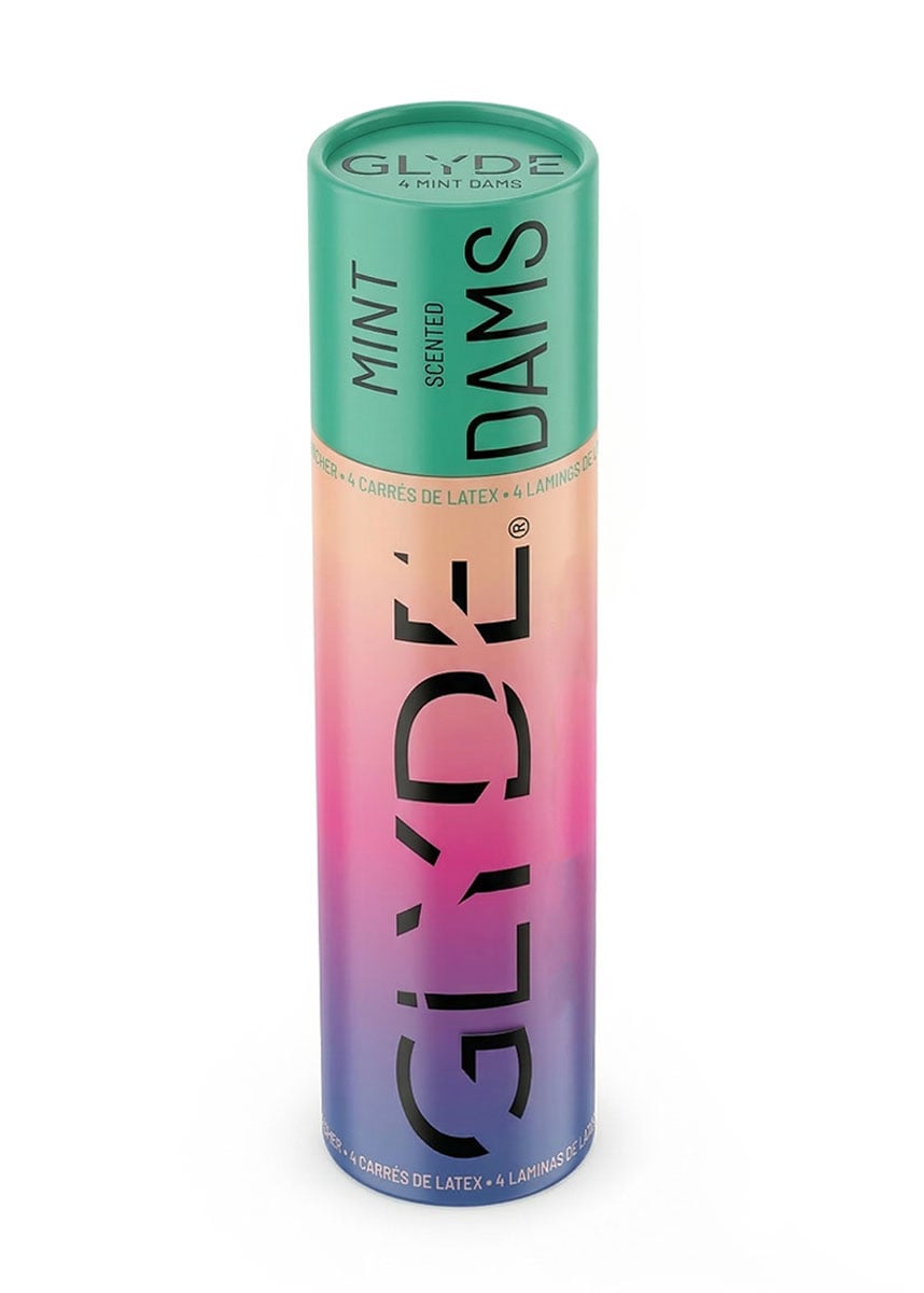 Латексные салфетки Oral Dams GLYDE Green Mint 4шт - 5