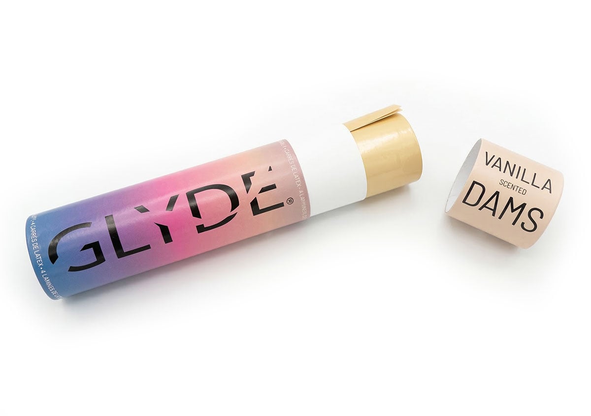 Латексні серветки (Oral Dams) GLYDE Creme Vanilla смак ванілі 4 шт - 5