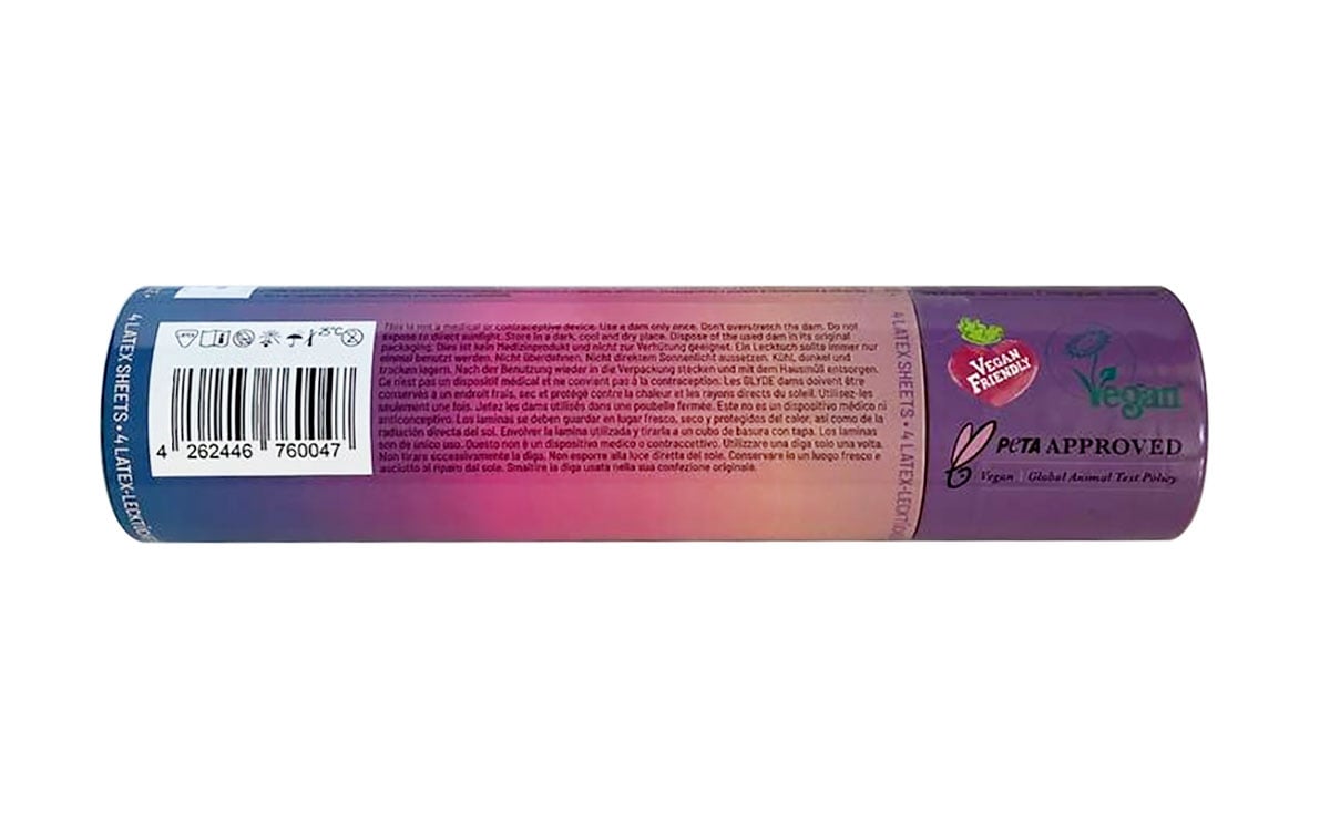 Латексні серветки (Oral Dams) GLYDE Purple Wildberry ягідний смак 4 шт - 7