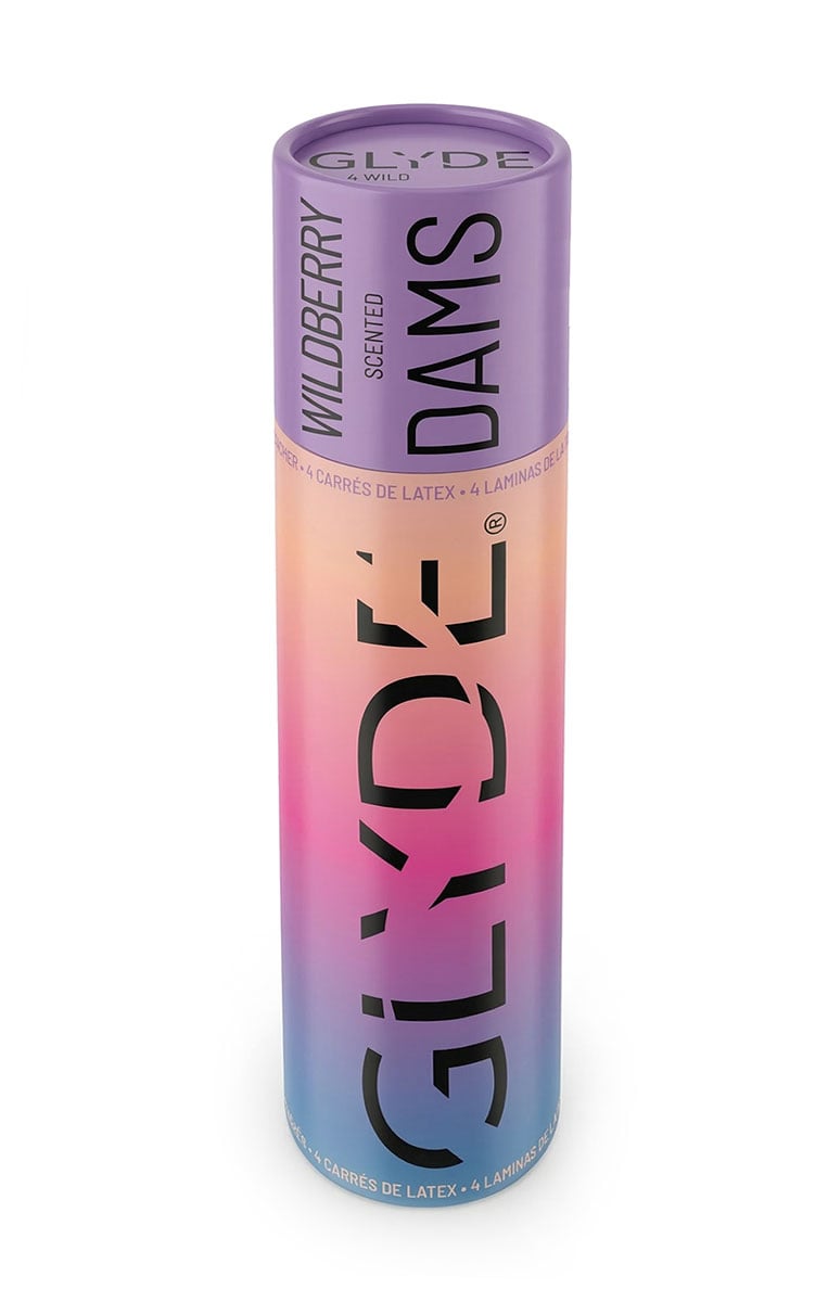 Латексні серветки (Oral Dams) GLYDE Purple Wildberry ягідний смак 4 шт - 9