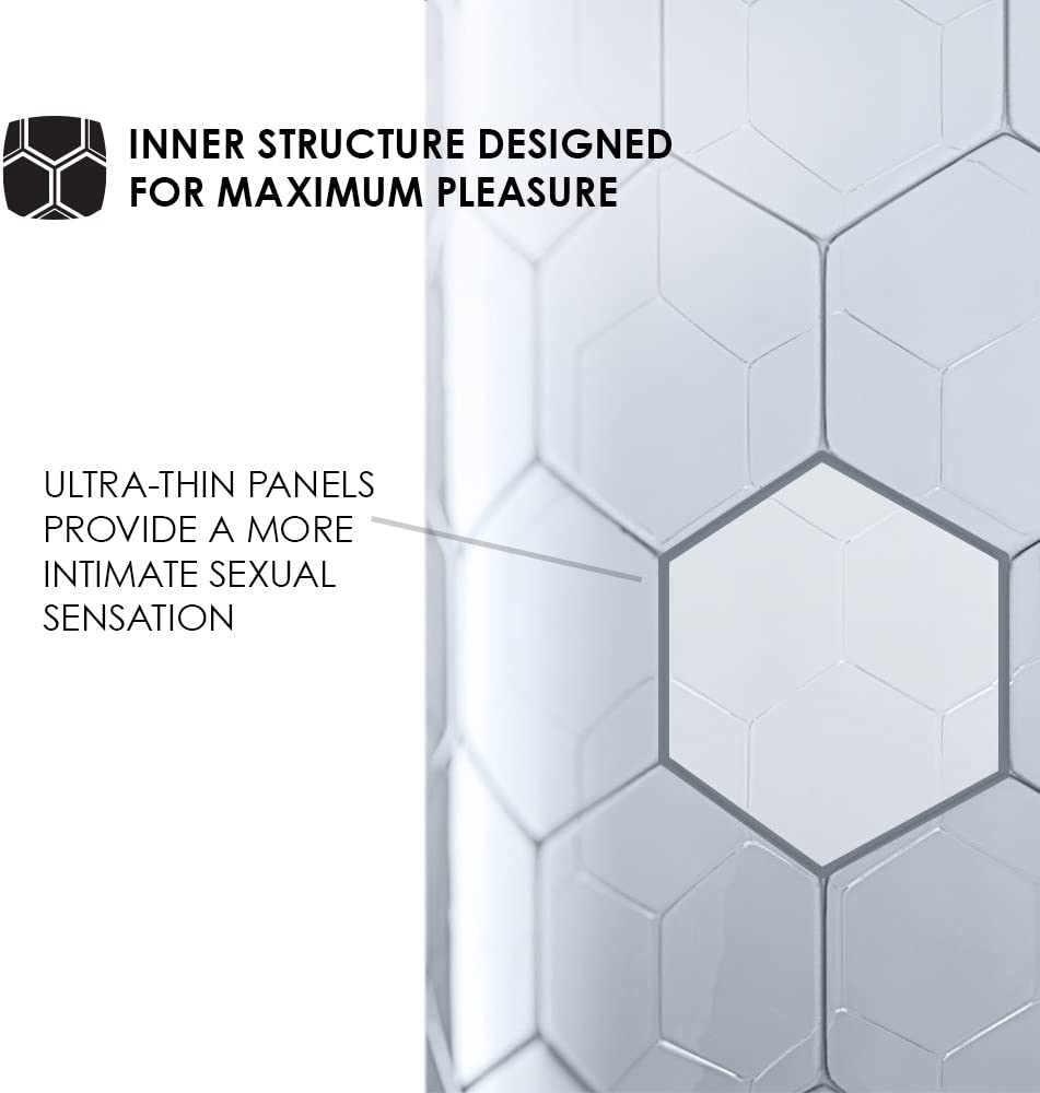 Світло-сіра коробка Lelo HEX Original з золотистим тисненням, 36 штук