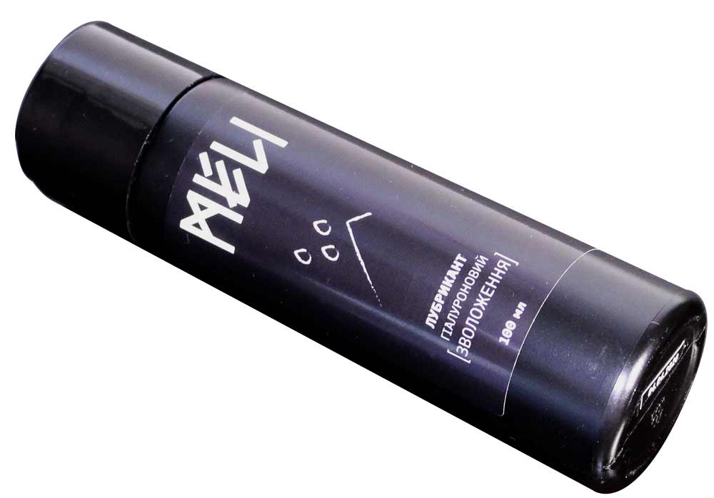 Прозрачный флакон с синей крышкой и надписью Meli гель-лубрикант 100 мл