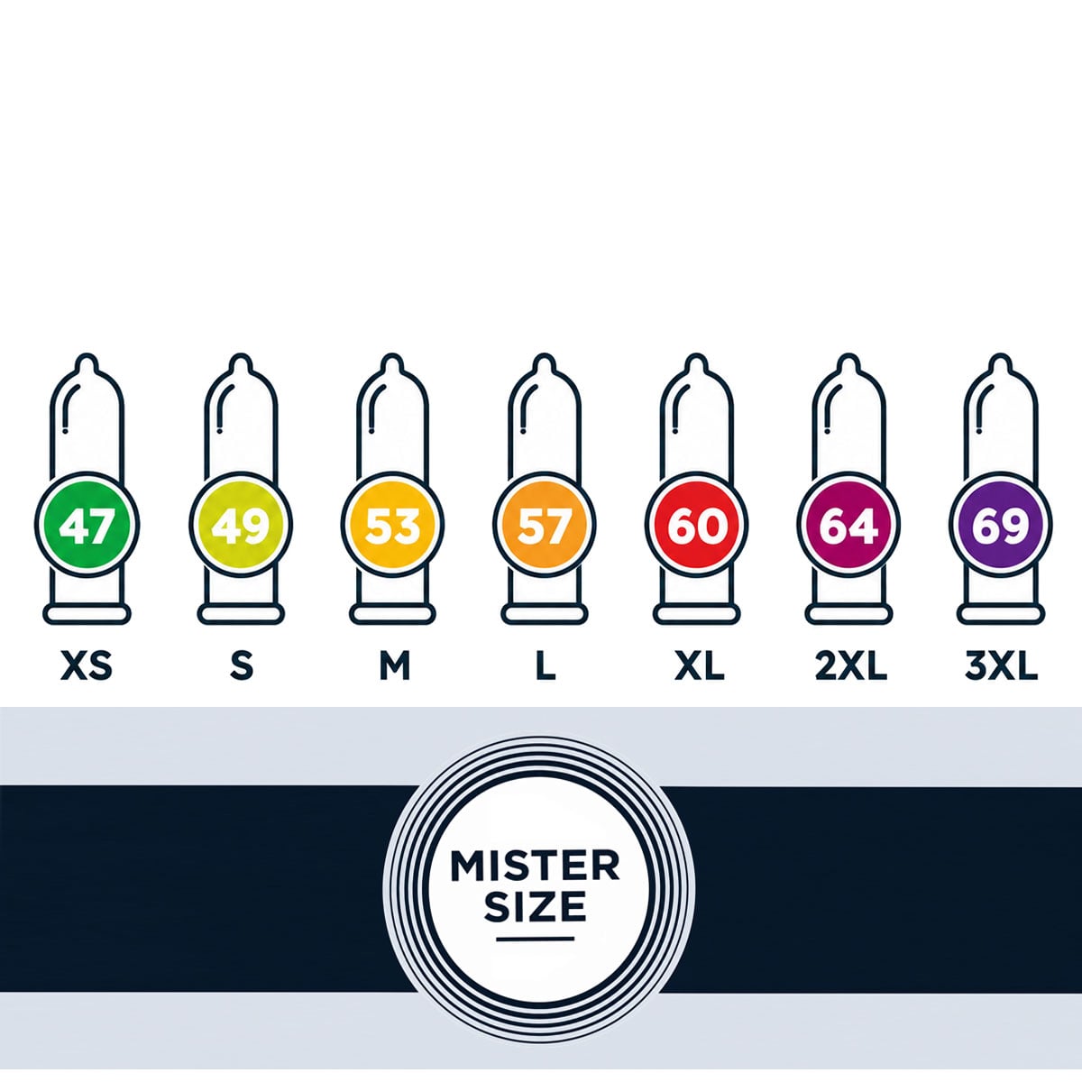 Презервативы MisterSize 64 (220мм, 64мм) - 6шт - 5