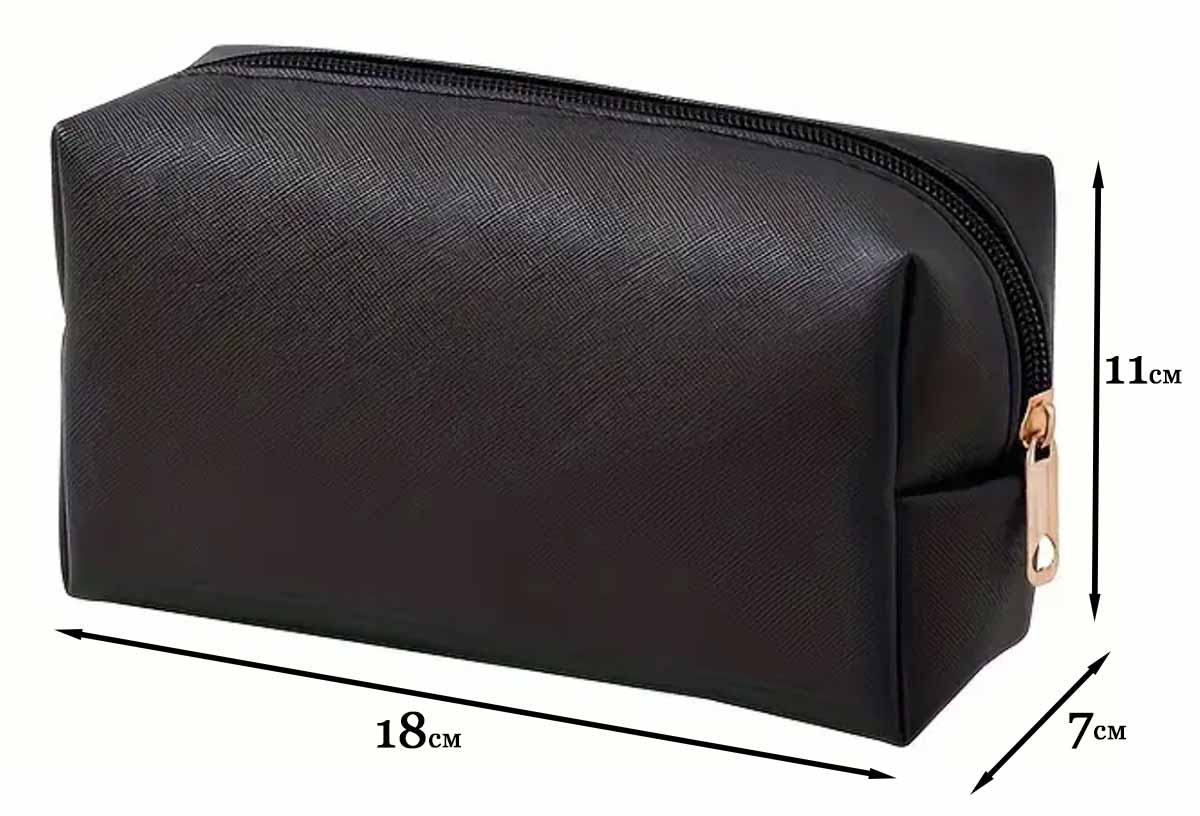 Чорна косметичка з вібратором, яйцем та двома лубрикантами у прозорих тюбиках