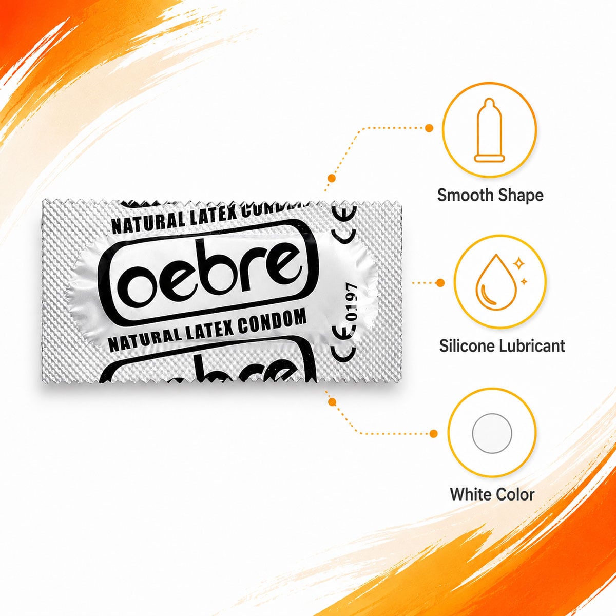 Білі презервативи Oebre CLUB WHITE 6шт⚡️Prezervativi.in.ua - 4