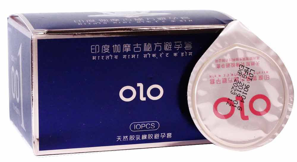 Синий прямоугольный бокс Olo BLUE Budda 10шт с надписью и изображением Будды