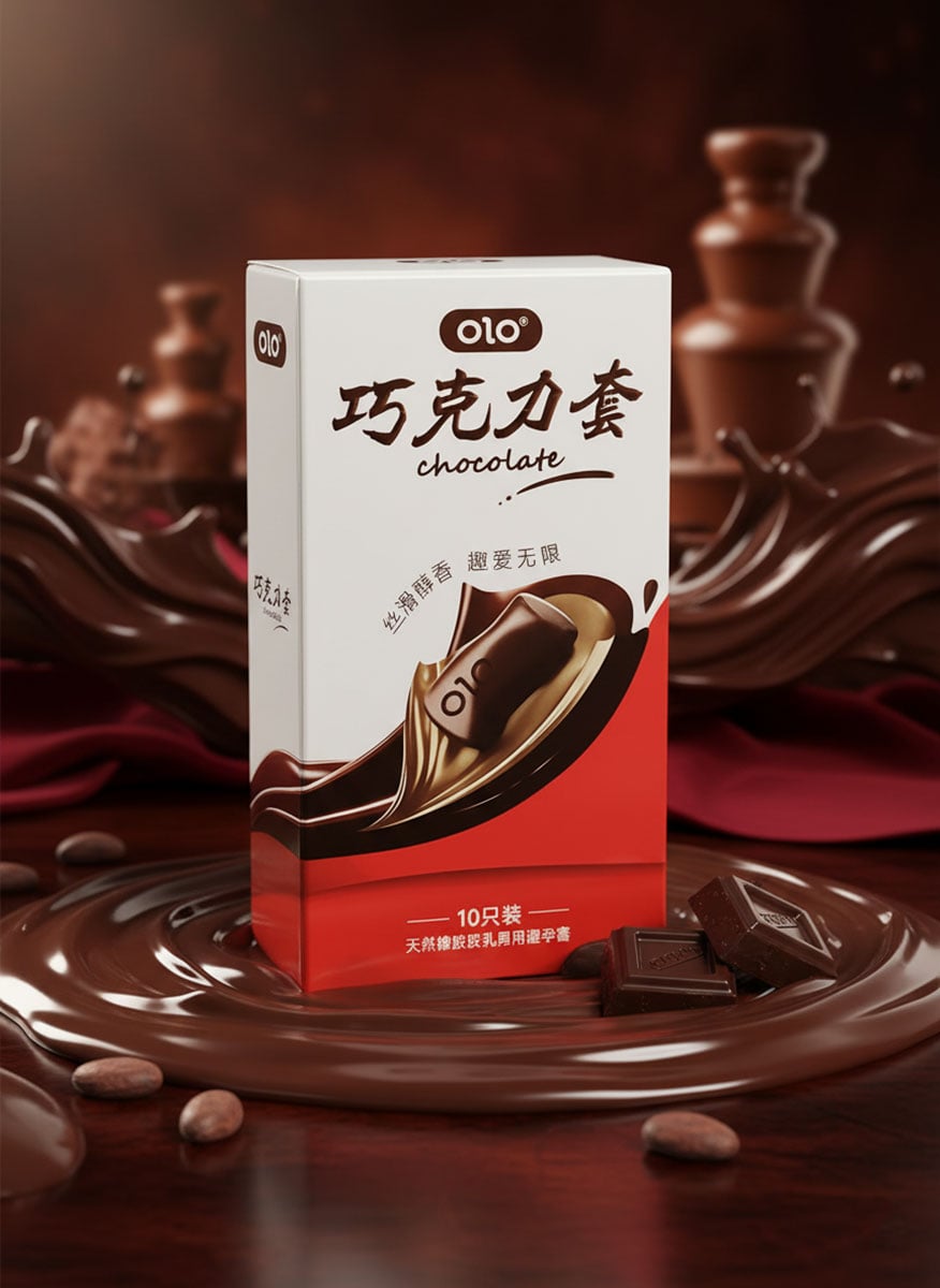 Презервативи Olo Oral Chocolate (10шт) пролонгуючі - 3