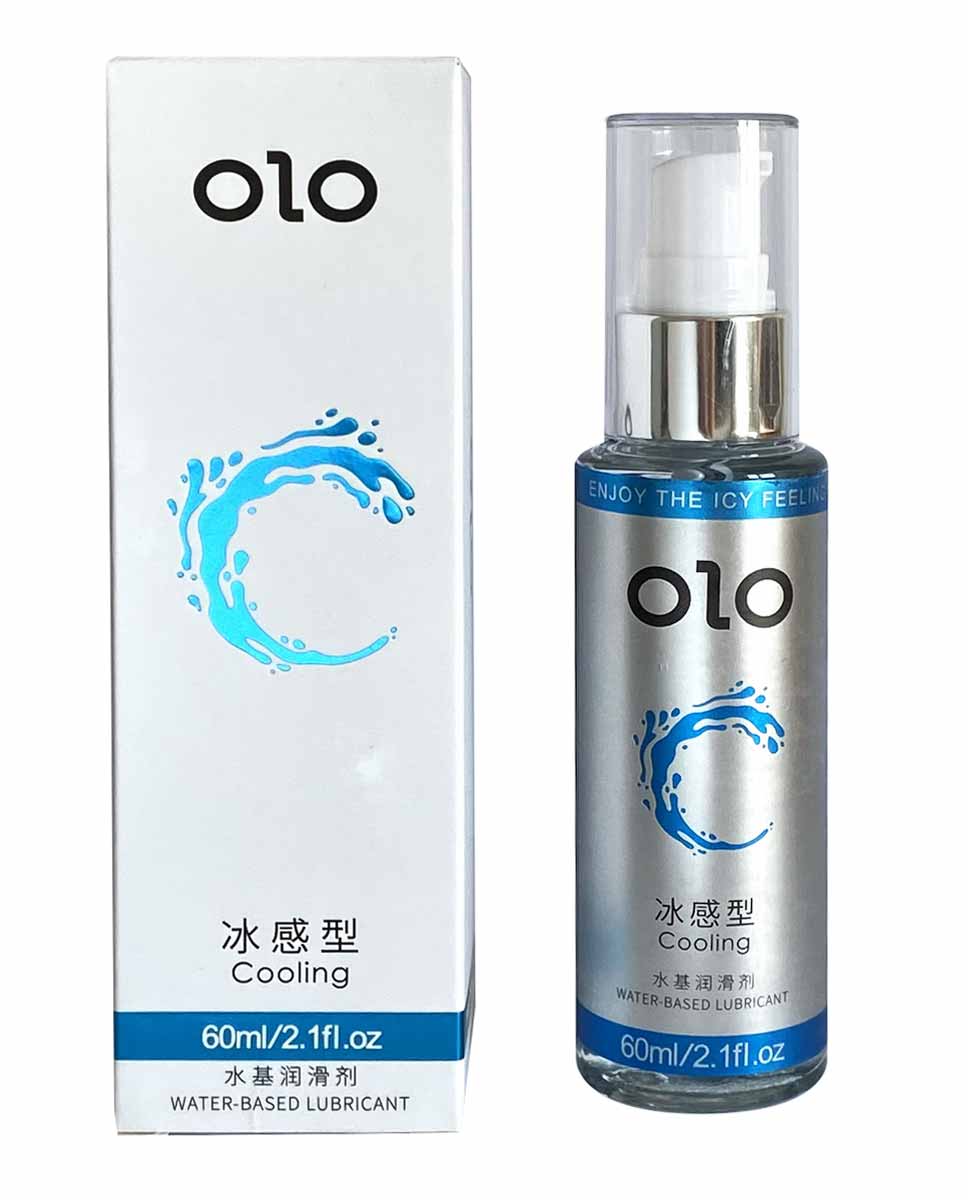 Блакитний тюбик OLO Cooling Gel 60 г на білому фоні