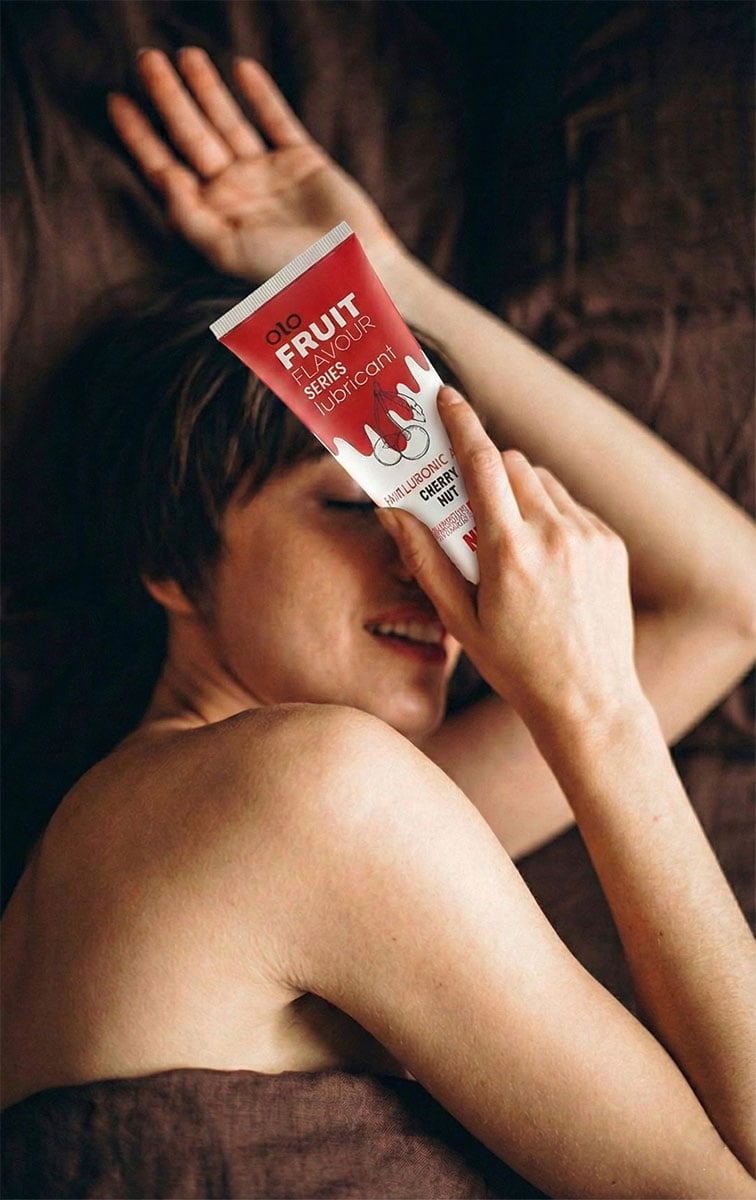 Лубрикант OLO Fruit flavour Cherry hot 120мл смак вишні⚡️Prezervativi.in.ua - 5