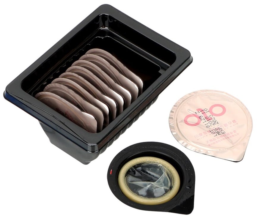 Черная коробка Olo GOLD Budda с золотым тиснением, надписью 10шт и иероглифом Будды