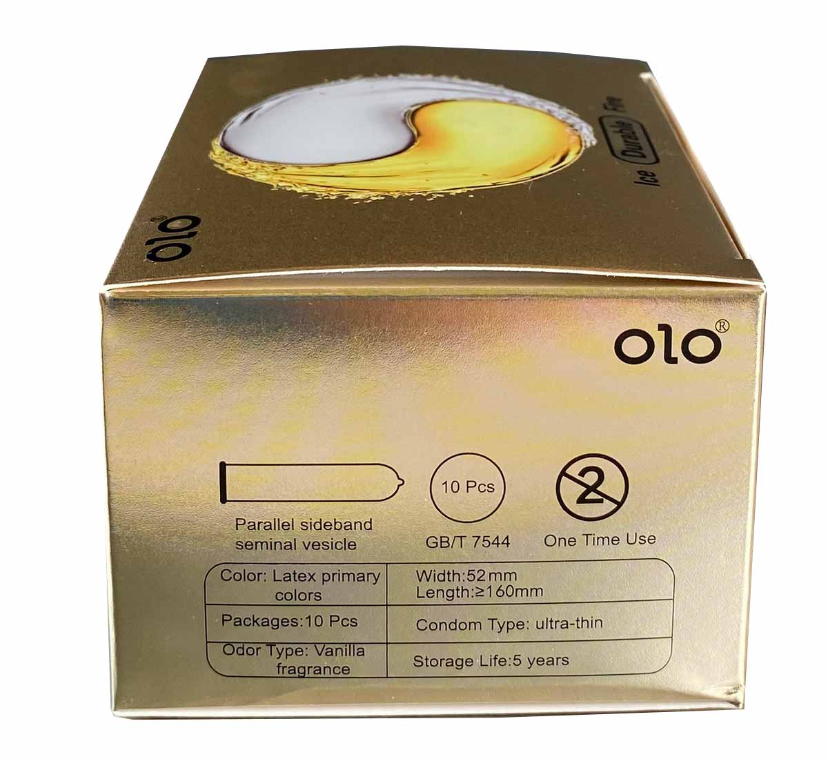 Два чорні блоки Olo IceFire по 10 штук із синьо-червоним дизайном та написами англійською