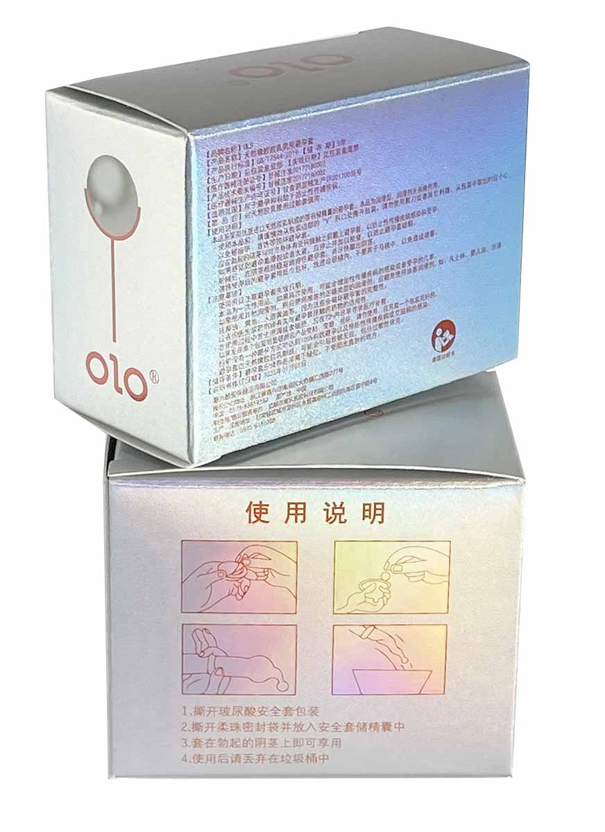 Блестящий серебристый блок из пяти упаковок Olo Pearl с надписью 5+5 шариков