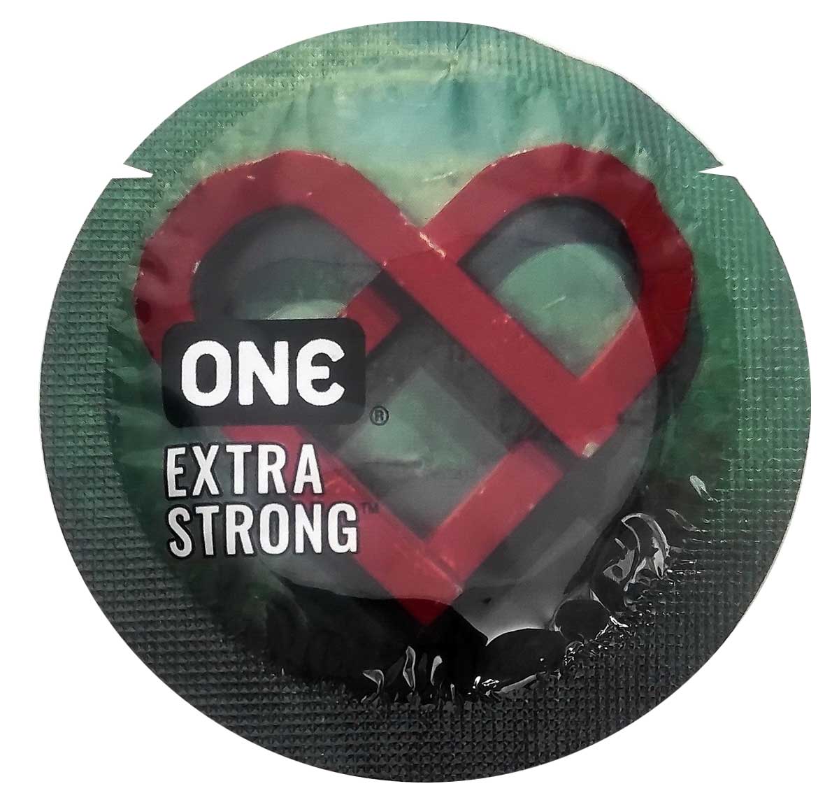 Срібляста кругла упаковка ONE Extra Strong з синім логотипом та написом 1 шт