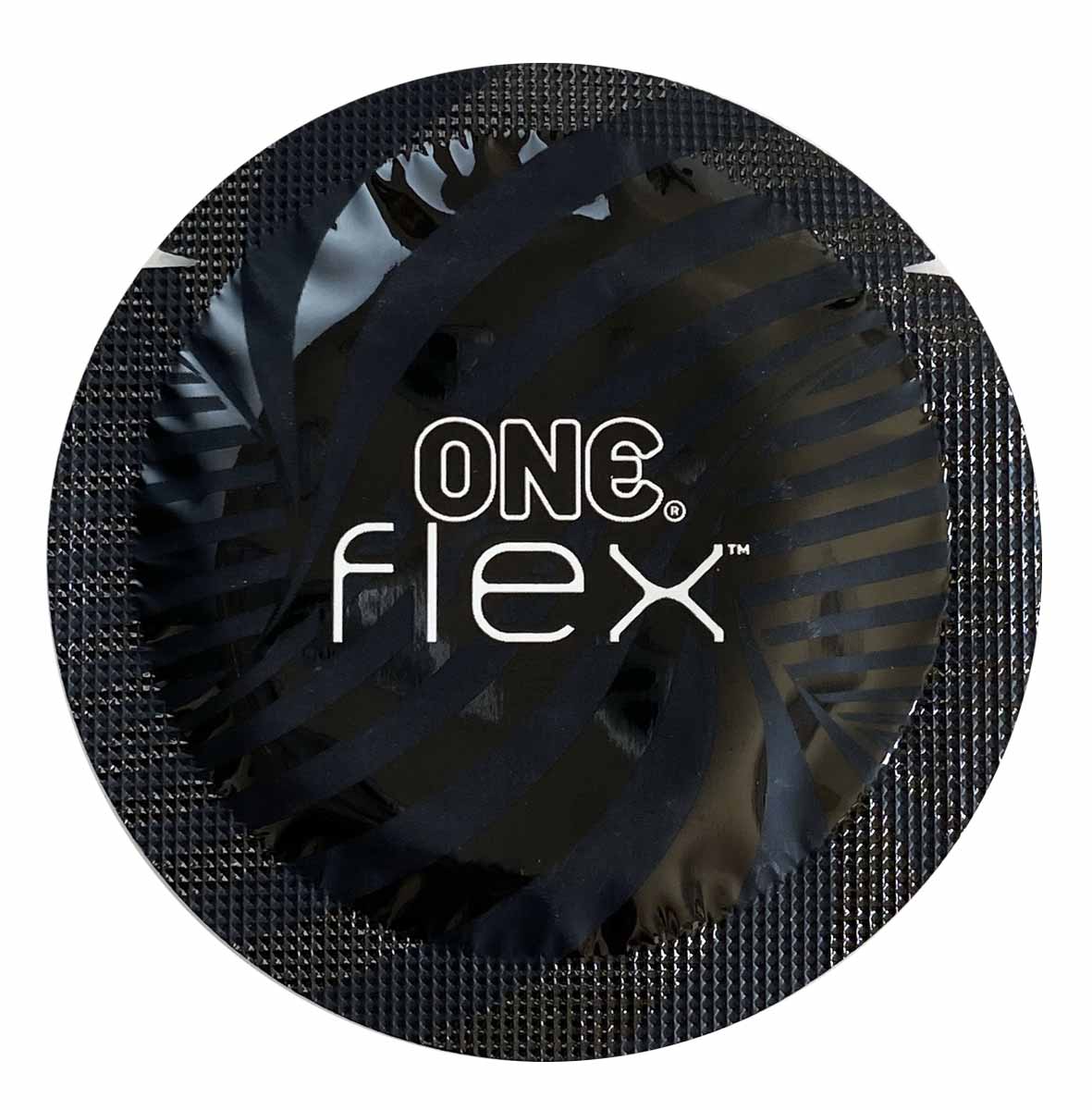 Чорна упаковка ONE Flex із синім написом 10 шт, позначкою graphene enhanced