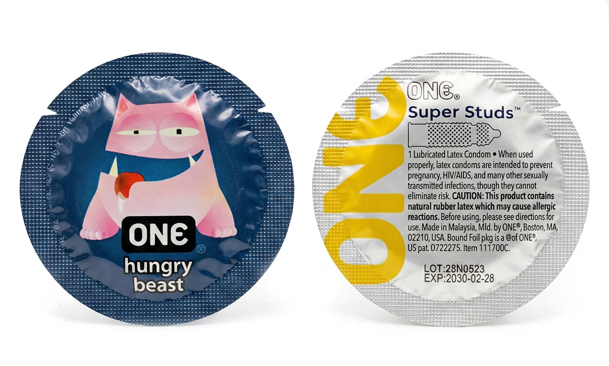 Презерватив з пухирцями ONE Super Studs 1шт контурний⚡️Prezervativi.in.ua - 3