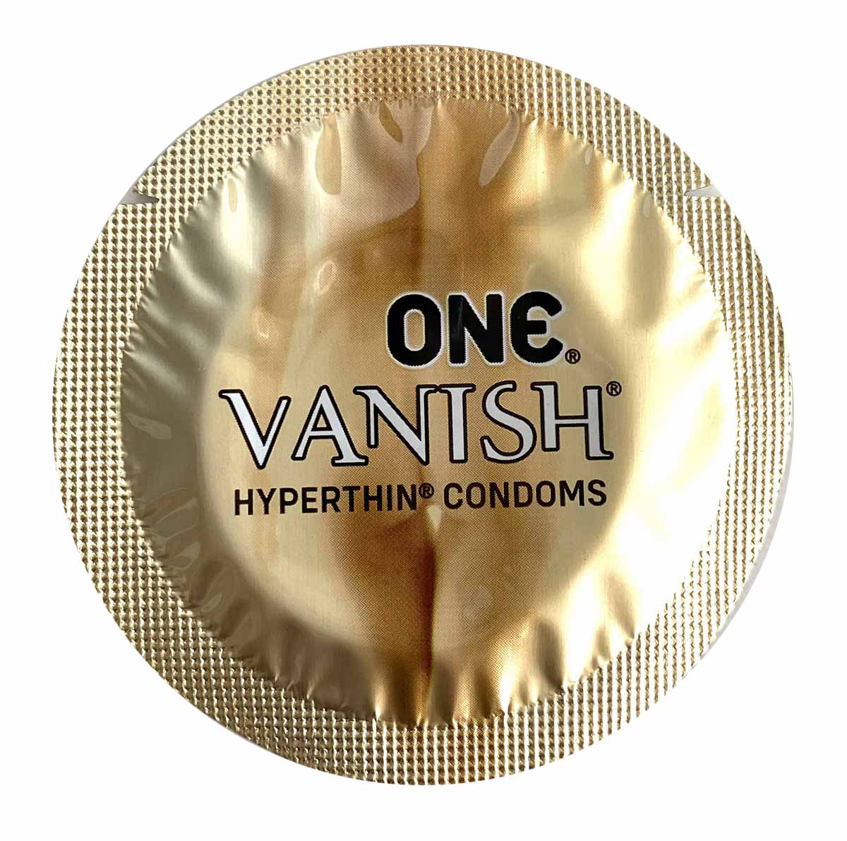 Срібляста упаковка ONE Vanish Superthin з фіолетовим логотипом, 12 штук, преміум змазка