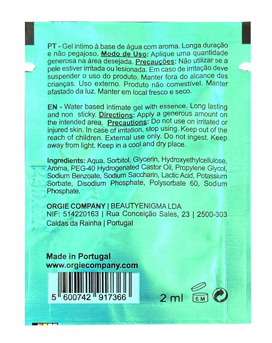 Жовтий пакетик Orgie Cocktail Pina Colada 2мл із зображенням ананаса та коктейлю