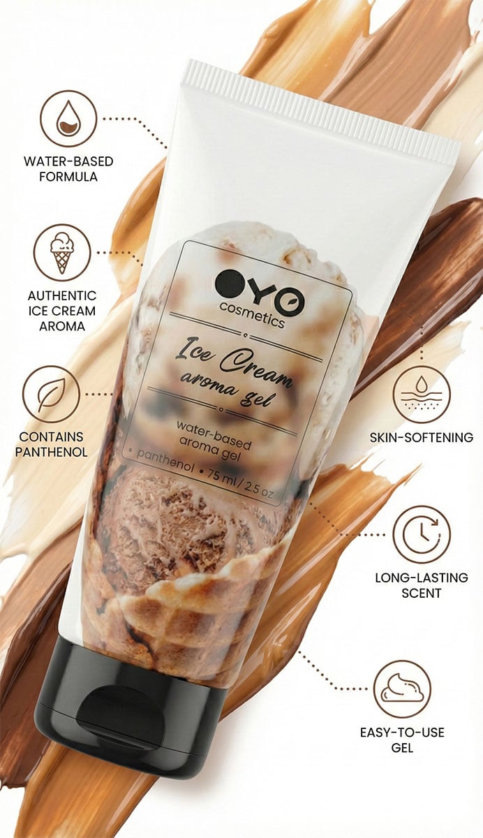 Лубрикант OYO Ice Cream зі смаком морозива 75 мл⚡️Prezervativi.in.ua - 5