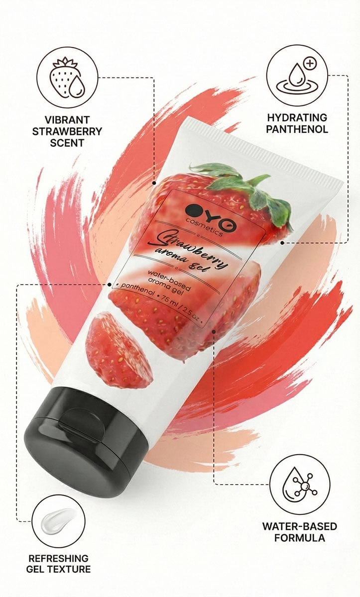 Лубрикант OYO Strawberry зі смаком полуниці 75 мл⚡️Prezervativi.in.ua - 5