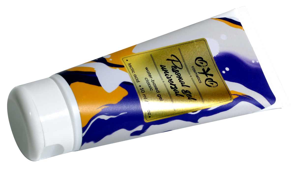 Прозрачный флакон с голубой крышкой OYO Personal gel Universal 50мл увлажняющий