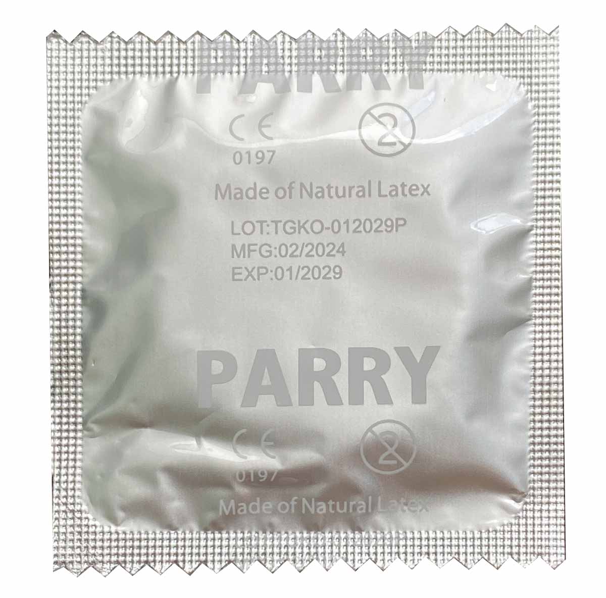 Синя коробка Parry Long Love 3 шт з білим та жовтим написом, ефект охолодження