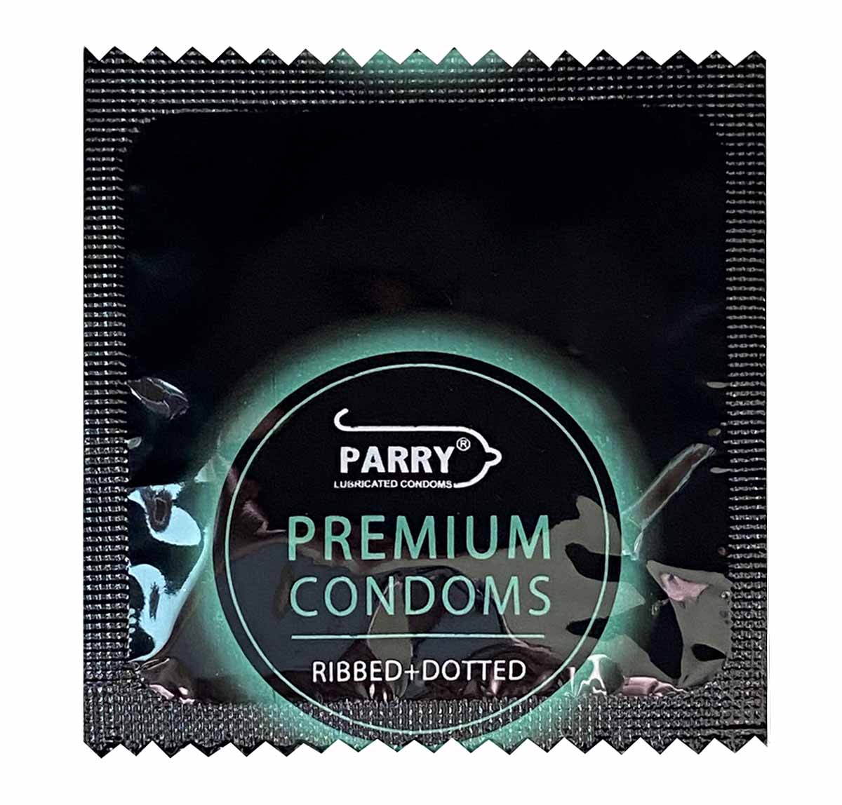 Чорні коробки Parry Ribbed+Dotted з жовтою та білою графікою, 4 пачки по 3 презервативи