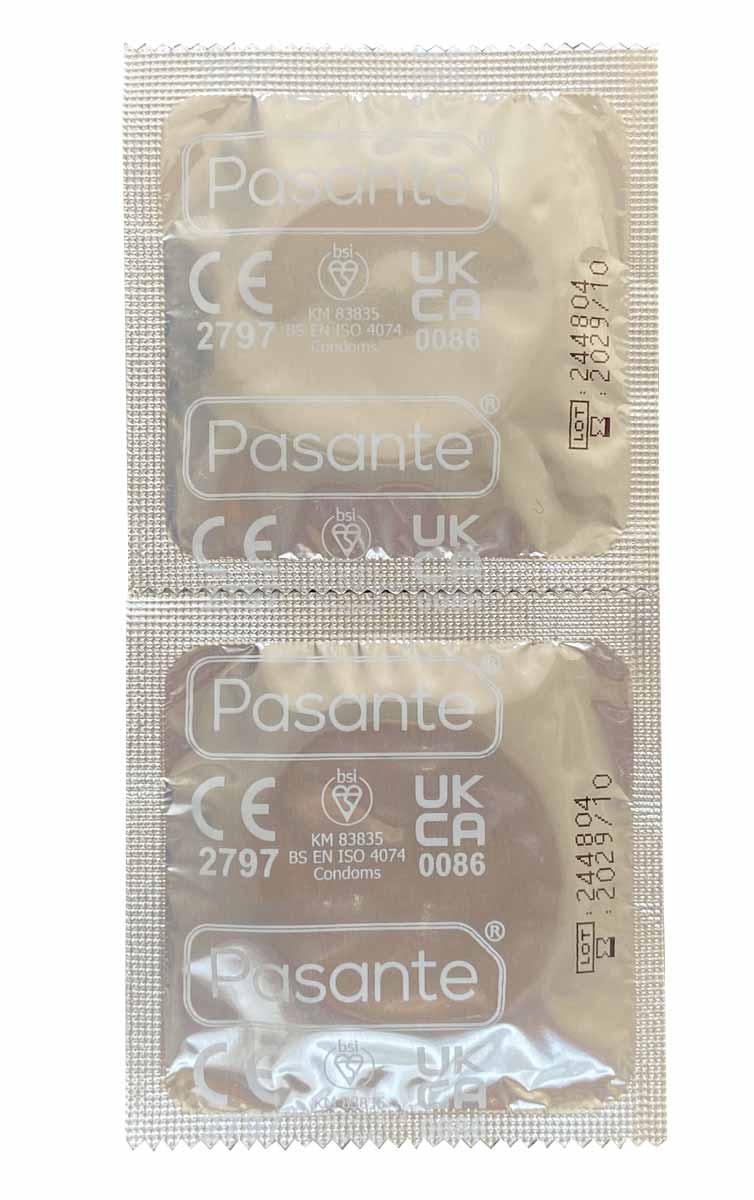 Яскрава упаковка у кольорах веселки з написом Pasante Pride будь собою 2 шт особливої форми