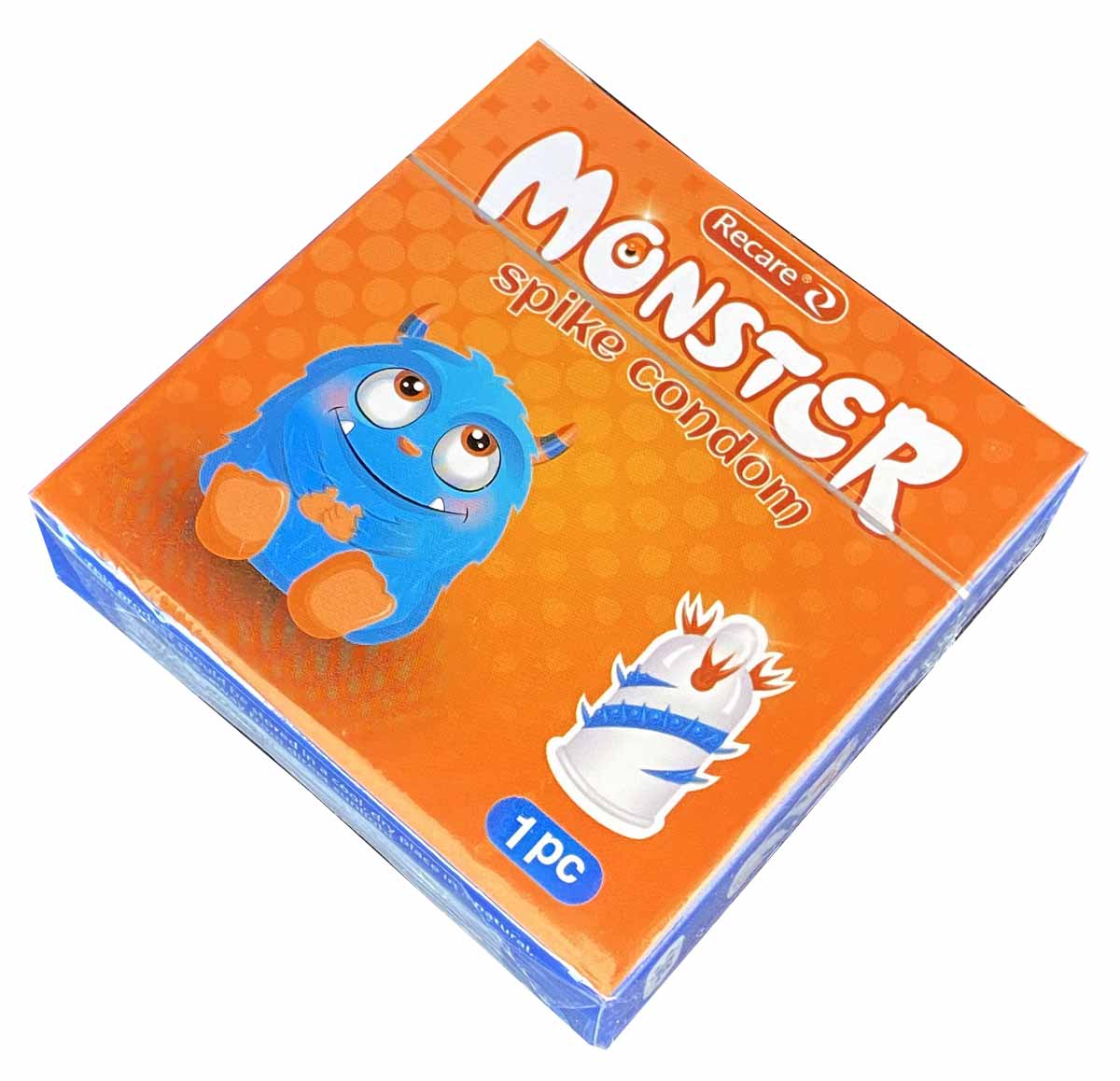 Презерватив Recare Monster Orangey Zog (1шт) з шипами - 4