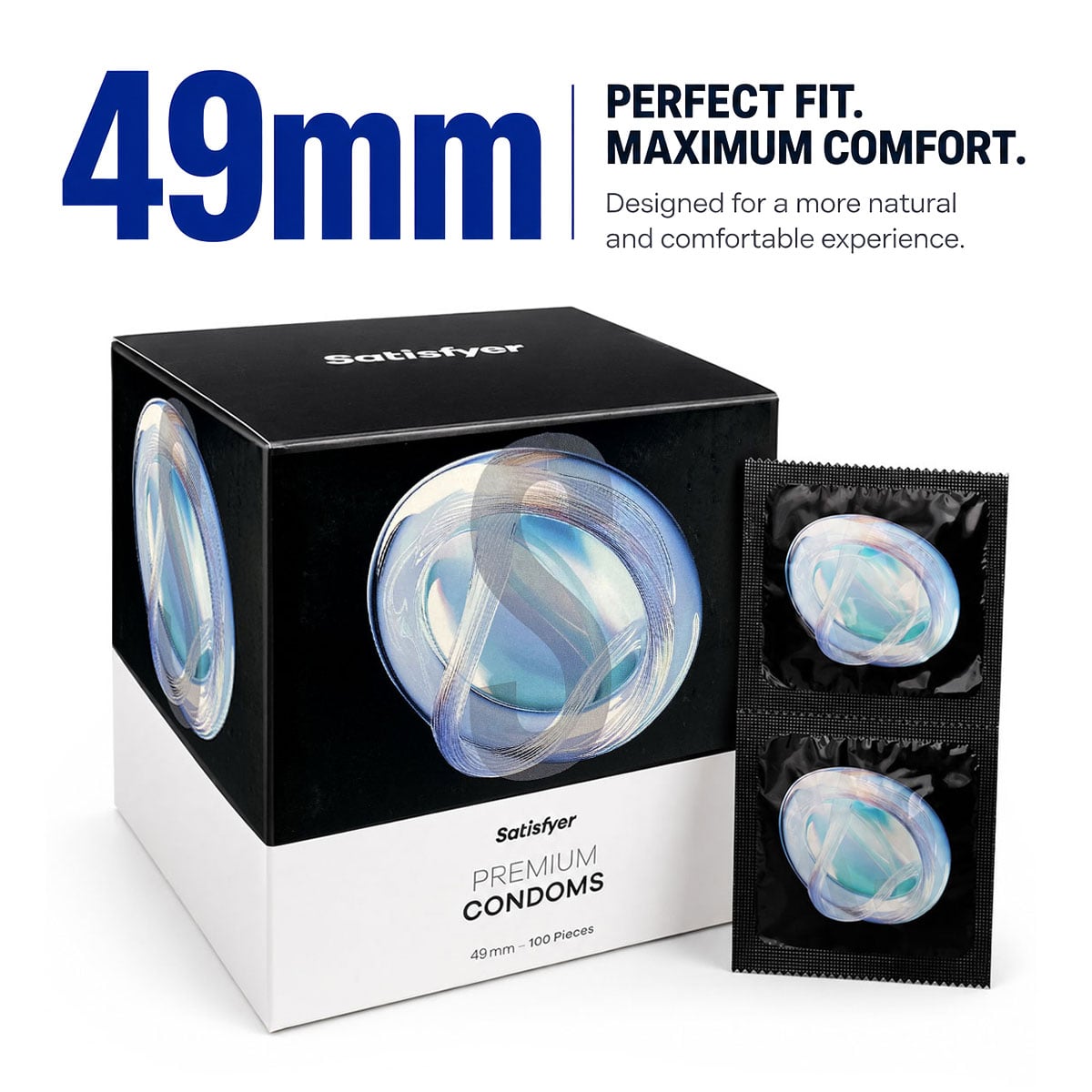 Презервативы Satisfyer S Premium Condoms 49 (185мм, 49мм) 6шт⚡️Prezervativi.in.ua - 3