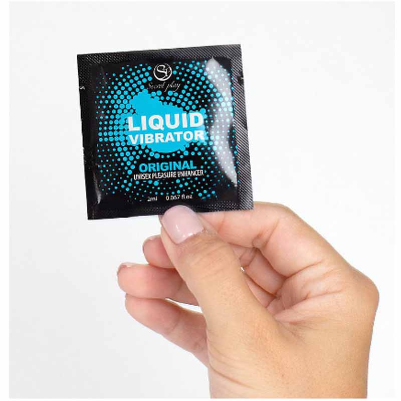 Фіолетовий пакетик SecretPlay Original Liquid Vibrator 2мл із білим та рожевим написом