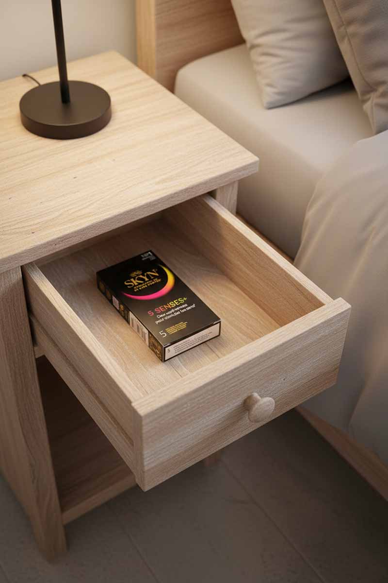 Матовий чорний фон із кольоровими написами SKYN 5 Senses+, 5 штук, смакові варіанти