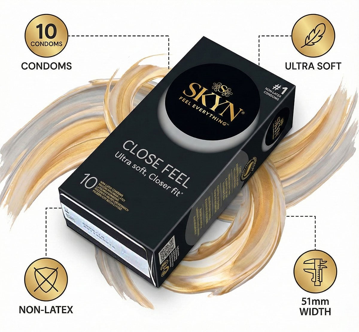 Презервативи SKYN Close Feel особливої форми безлатексні 10шт - 3