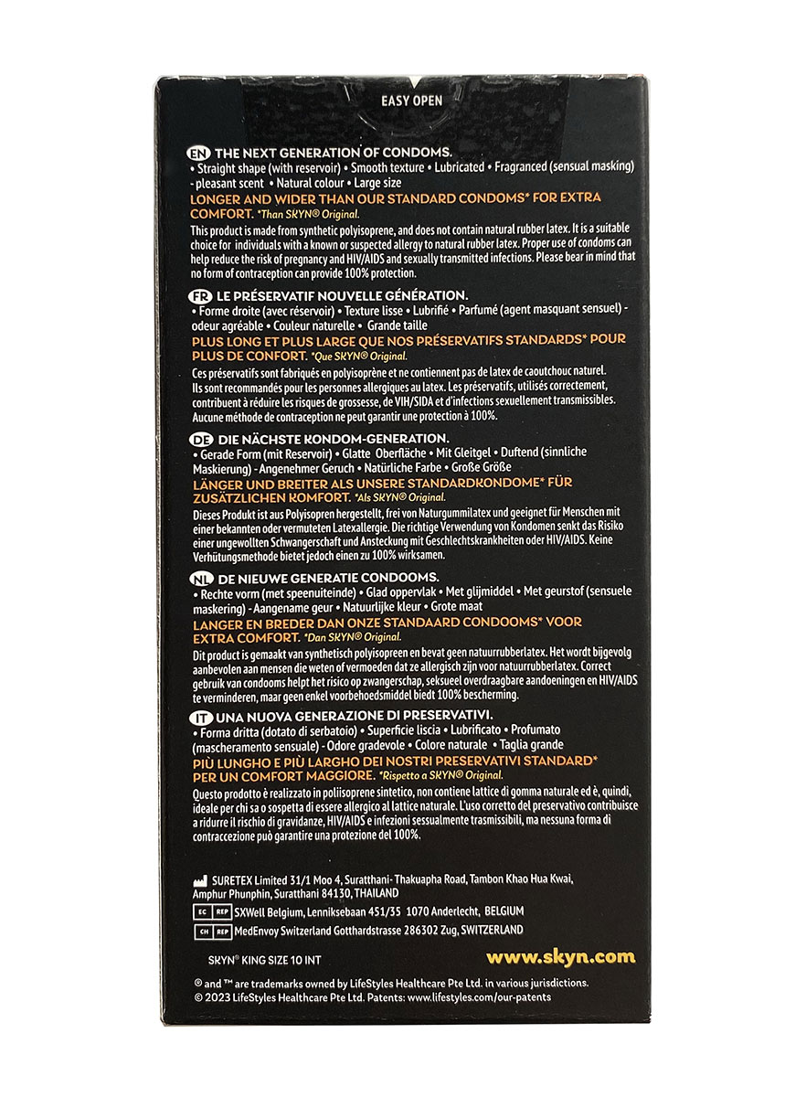 Презервативы SKYN Large большие безлатексные 60шт (6 пачек по 10шт) - 3