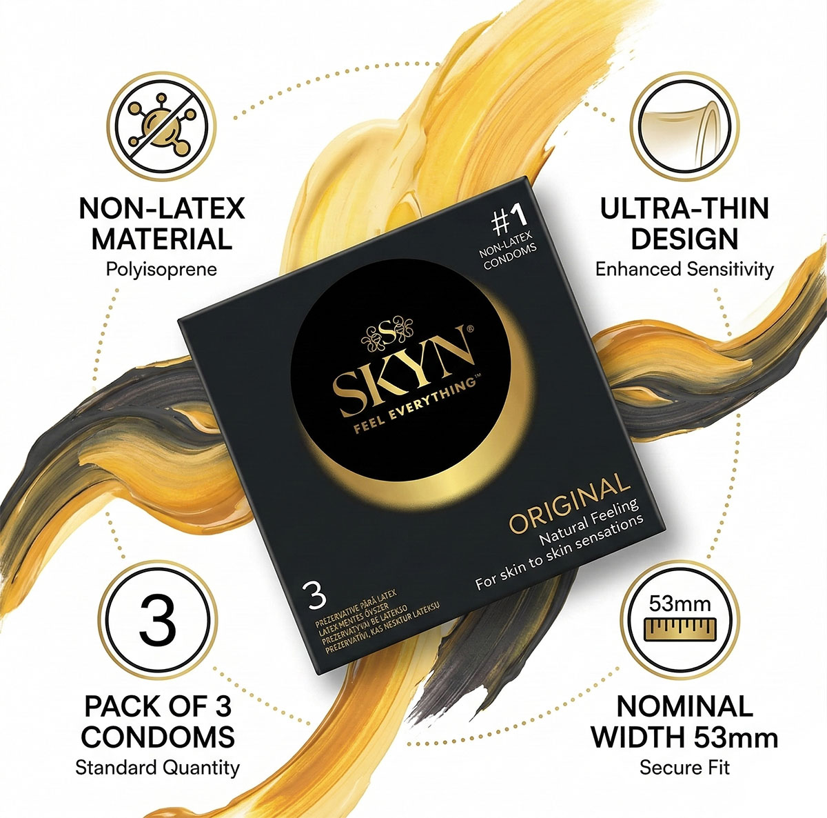 Презервативи SKYN Original безлатексні 3шт  - 4