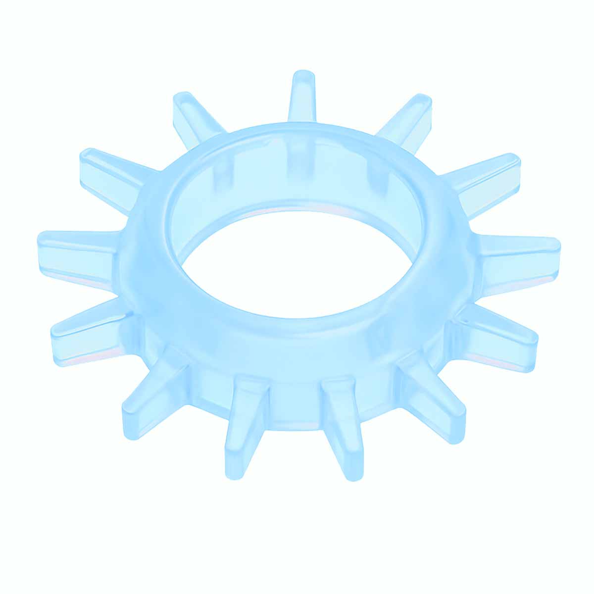 Прозорий силіконовий ерекційний кільце з шипами Tryst CORONA RING на білому фоні