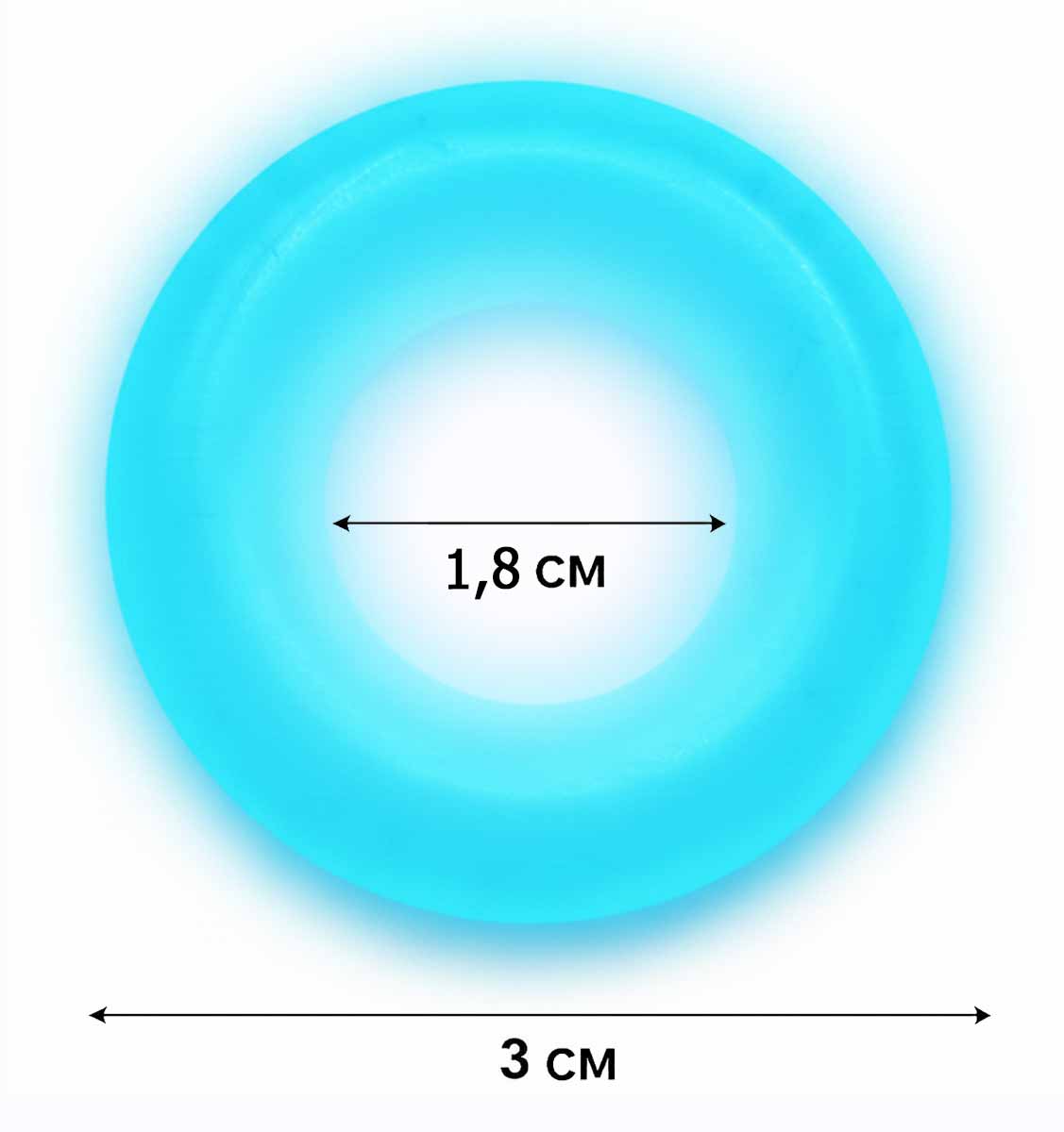 Світло-блакитне силіконове ерекційне кільце Tryst без упаковки, одна штука