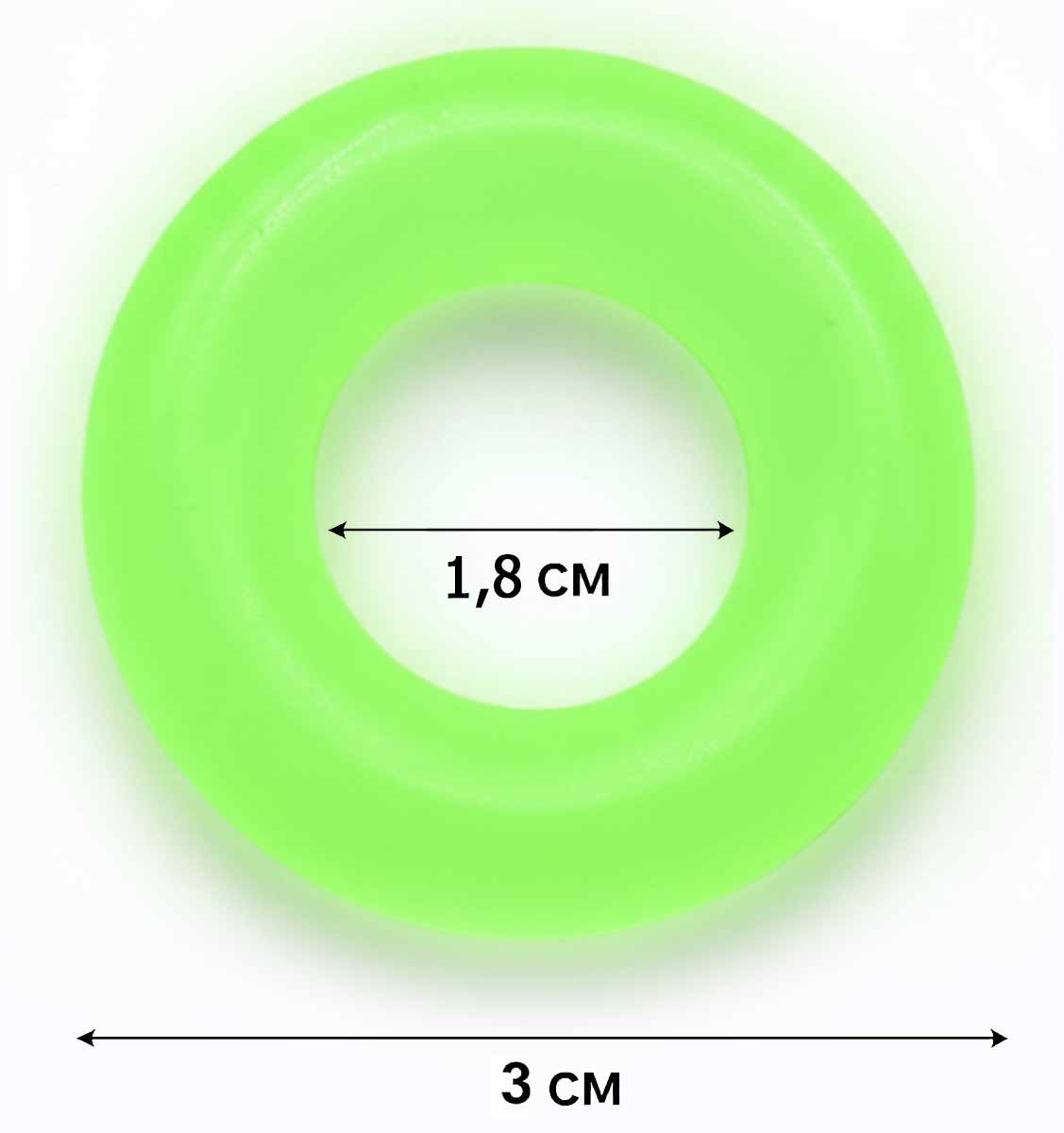 Світло-зелене силіконове ерекційне кільце Tryst на білому фоні