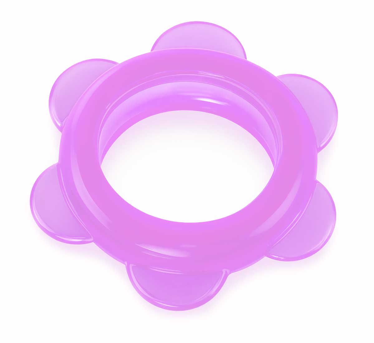 Прозорий силіконовий ерекційний кільце з шипами Tryst NOVA RING на білому фоні