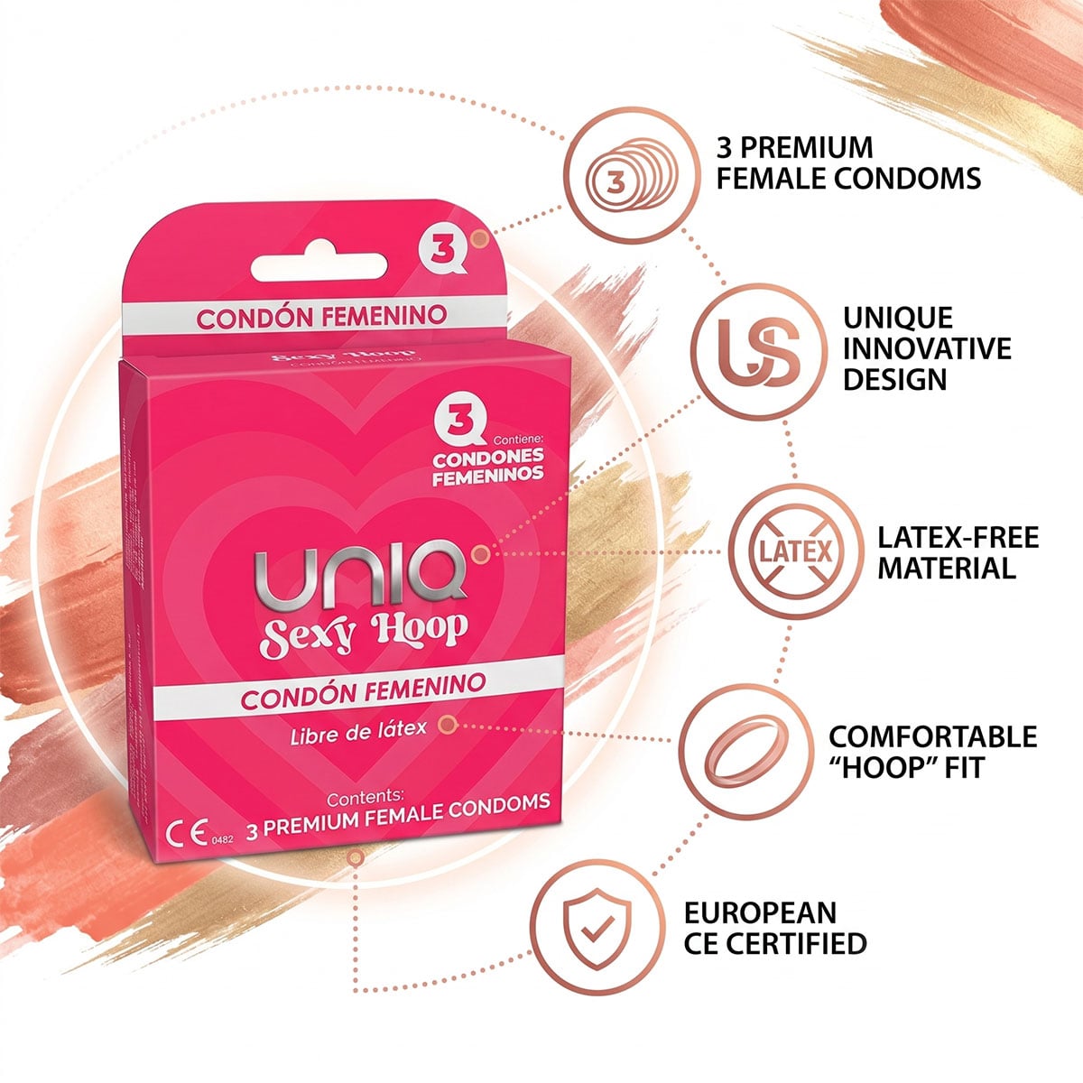 Женские презервативы-трусики UNIQ Sexy Hoop 3шт - 5