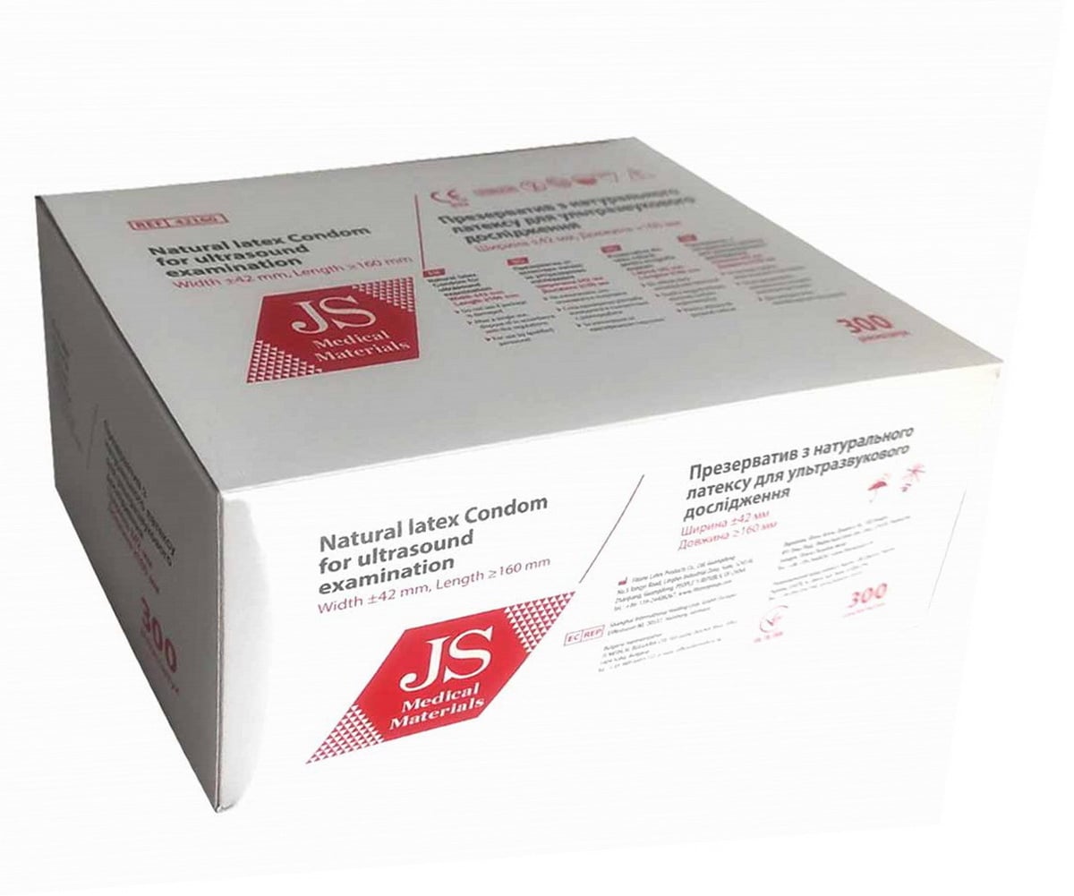 Белая коробка JS с синим логотипом и надписью 300 шт, размер 42 мм, длина 200 мм