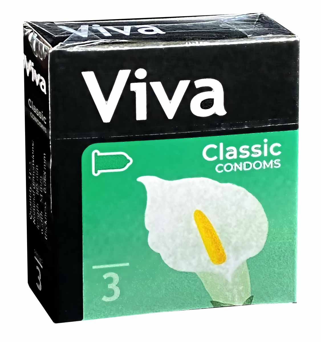 Синие и белые коробки Viva Classic 3 с числом 3 на лицевой стороне, всего 12 пачек