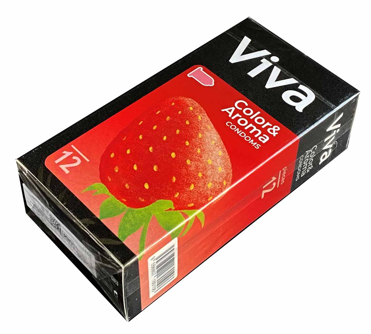 Темно-фіолетова коробка Viva Color із написом «Colored Scented» та цифрою 12